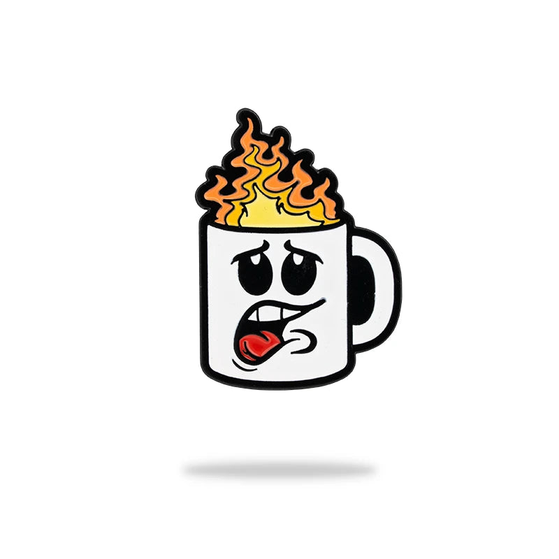 Ball Marker - Flaming Coffee Mug